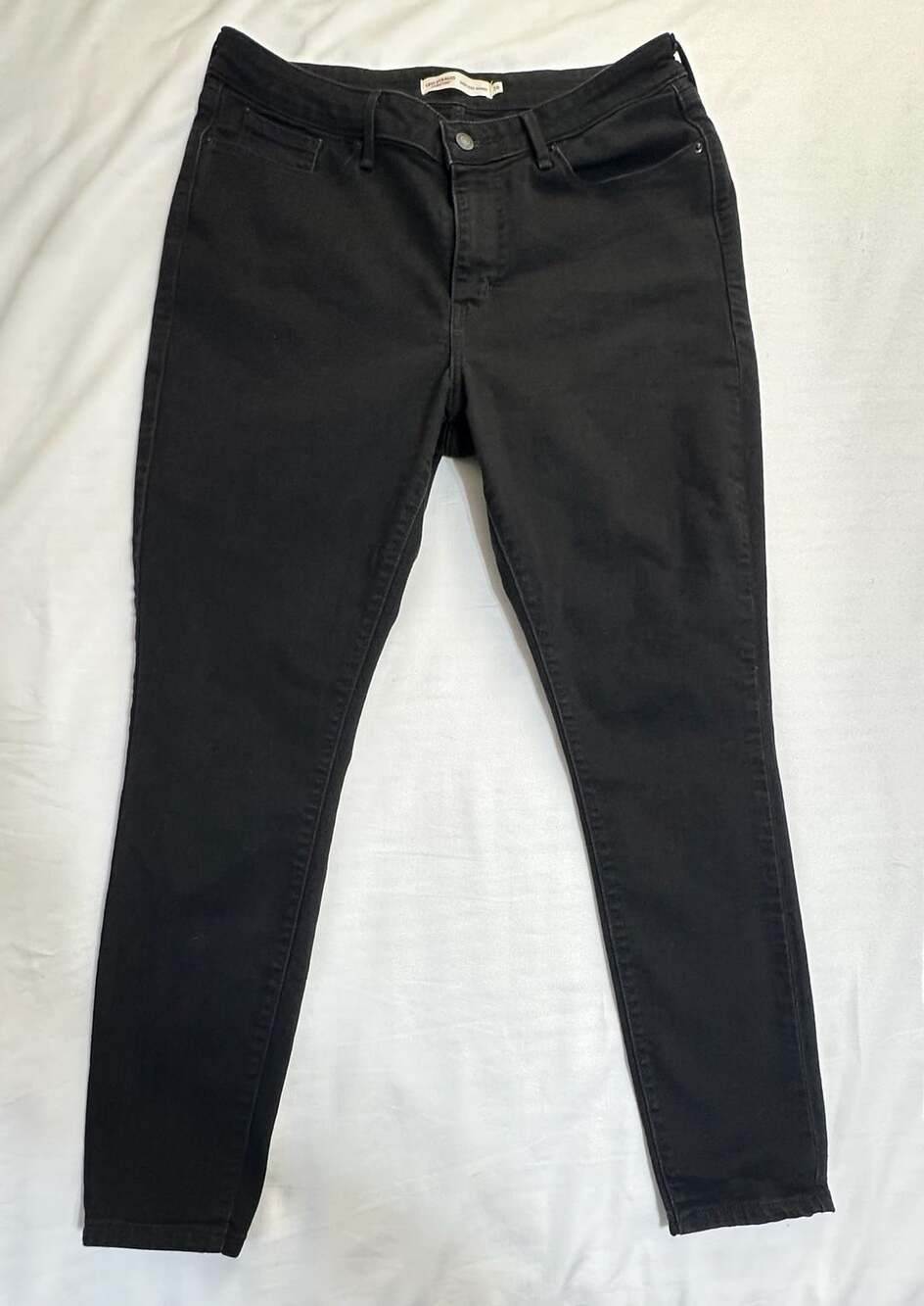 Levi Strauss Signature High Rise Skinny Black Jeans Women's Size 16